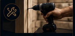 Handyman using drill